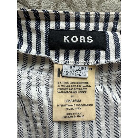 Vintage Women's Michael Kors Collection Striped Cotton Skirt Made in Italy 90s S - Picture 4 of 10